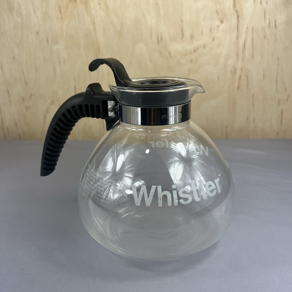 Vintage Gemco The Whistler 8-Cup Glass Coffee Tea Kettle Pot - Carafe
